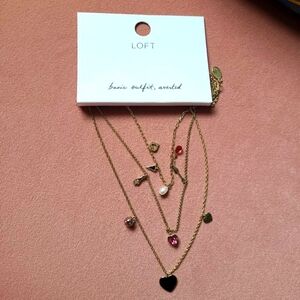 Enamel Heart Layered Necklace